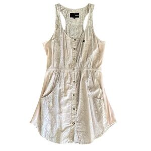 Hurley Y2K light gray/pink snakeskin print dress romper